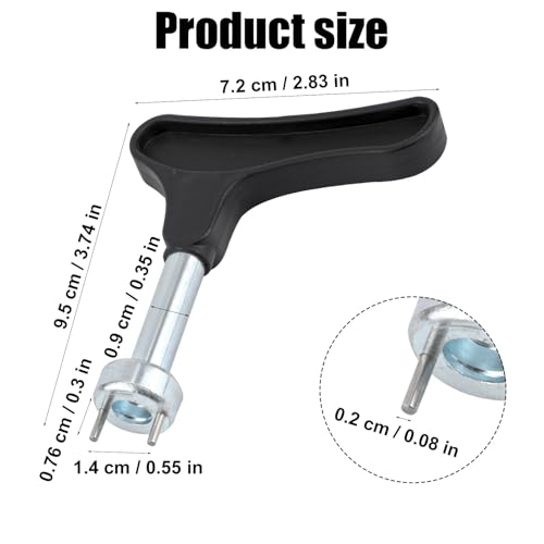 Gosknor Golfschuhe Spike Schlüssel, Eisenlegierung Werkzeug zum Ersetzen von Golfschuhen mit Spikes mit Bequemem Griff Spike-Entferner für Golfschuhe für Spike-Schuhe (Schwarz)