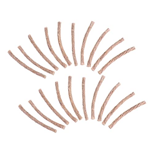 WESIEVYA Fire Starter Rope 20pcs Natural Beeswax Coated Survival Wick Cord for Camping Barbecue Outdoor Fire Lighting