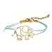 Miniblings Pendientes Pulsera de la Pulsera del Elefante Suerte Turquesa de Oro de la India - de joyería Hecha a Mano de la Moda - Damas Pulsera de Nina