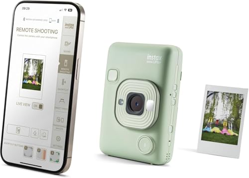 Image of Fujifilm Mini LiPlay Hybrid Instant Camera with Mini Film (Matcha Green, w / 40 Film Sheets)