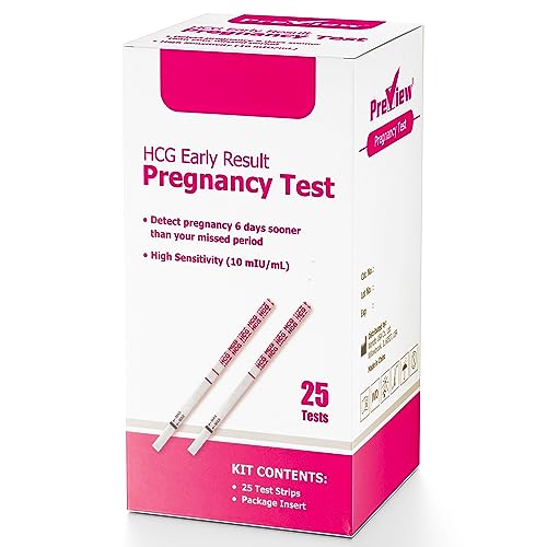 25 Pack Pregnancy Test Strips Early Detection, 10 MIU/ML, Rapid and Accurate Results