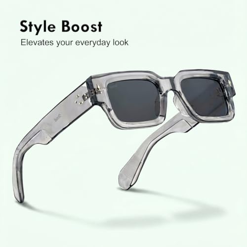 Image of Stood Bold Sunglasses |Chunky Square | Full Rim | UV Protected | Shiny | Medium | Men & Women | SG-STD0014