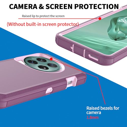 Coque OnePlus 12 5G violette antichoc robuste 3-en-1