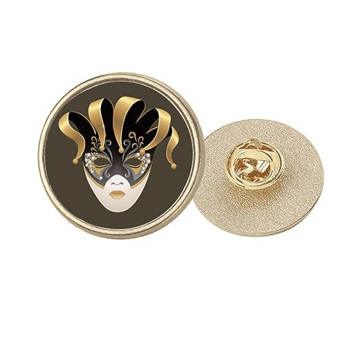 Broche ronde en métal doré pour fixer vos capes de carnaval sans plis