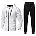 WENZHOU Herren Sportswear Anzug Rěǎī-Mǎdrid Logo Kapuzenjacke und Sporthose Outdoor Casual Zip Jogginganzug Trainingsanzug Casual Männer Sportanzug Jogginganzug Jogging Hosen Sport Hoodie