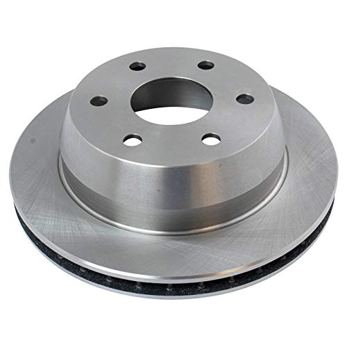 Image of TRQ Rear Brake Pad & Rotor Kit Semi-Metallic Compatible with 02-06 Avalanche 1500 Escalade 03-06, ESV, EXT Sierra 1500 Silverado 1500 00-06 Suburban 1500 Tahoe Yukon Yukon XL 1500