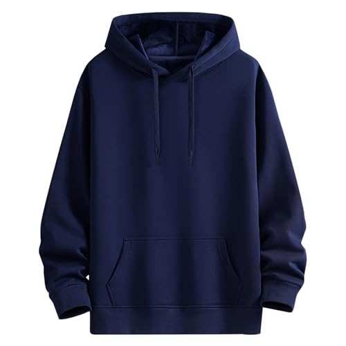 Cotton Hoodies for Men - Mens Casual Hooded Collar Drawstring Hoodie Pullover Heavyweight Sweatshirts Big and Tall 2025