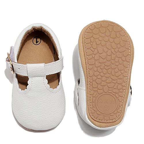 Hongteya Infant Baby Girls Mary Jane Flats Non Slip For Toddler First Walkers Soft Sole Pu Leather Crib Shoes Sneaker Wedding Party Christmas Princess Dress Shoes Baby Moccasins Girls #TOP2