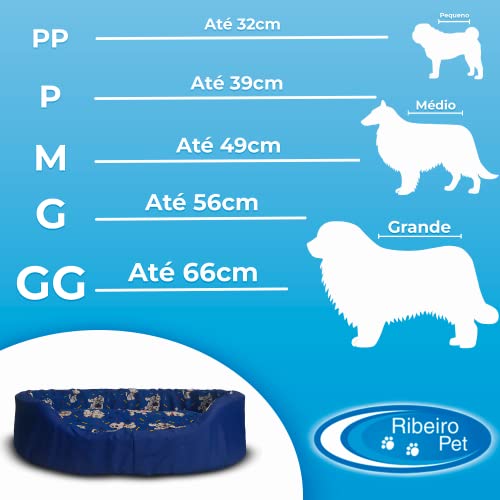 Caminha Pet pra Cachorro e Gato Médio Tam. G - Cama Bagun 04 (Preto Patinhas)