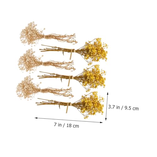 Ramo de 6 flores secas Mini Gypsophila para decoración miniatura 2