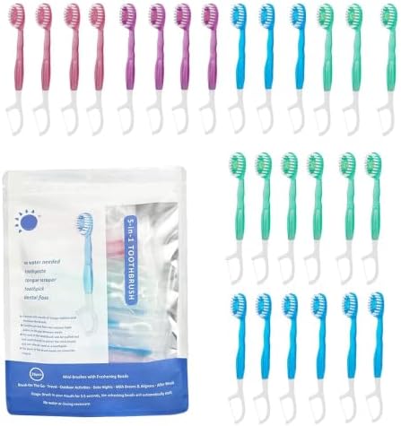 5-in-1 Mini Toothbrush Set β PVC Portable Travel Care Kit - 4