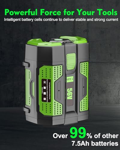 Image of 56V 7.5Ah Replacement Battery for EGO Battery 7.5Ah Compatible with EGO 56 Volt Power Tools 2-Pack