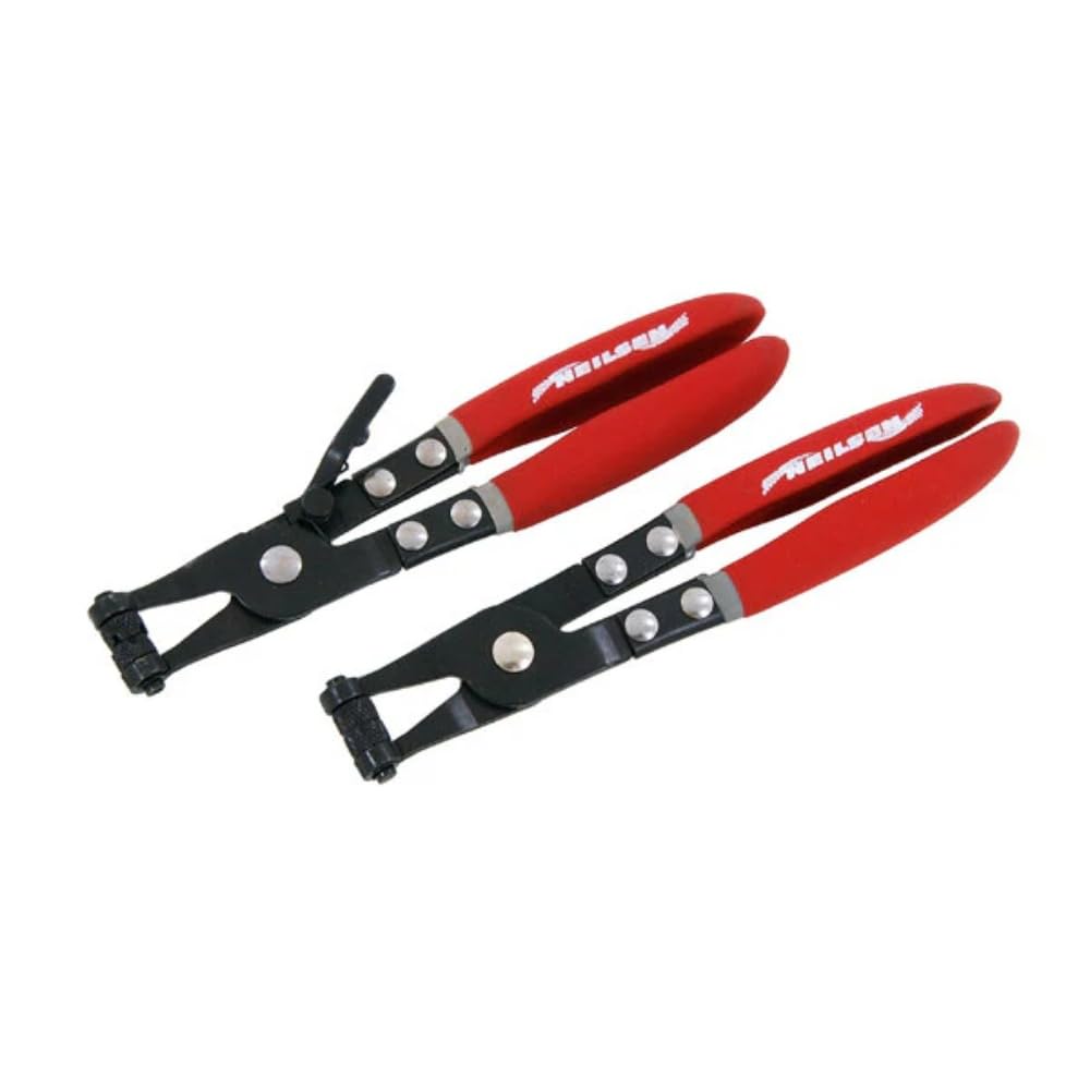 Neilsen 2pc Water Pipe Hose Clip Pliers Clamp Swivel Drive Jaw Locking Removal