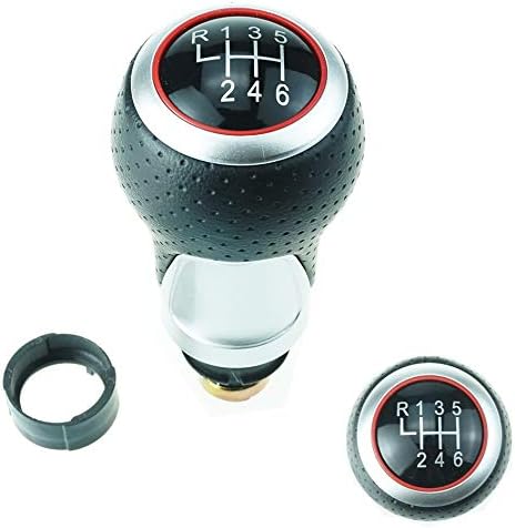 DoLED Schaltknauf Leder Optik - Plug & Play Für BMW 3er/5er/6er/X3/X5 Mit 6-Gang Getriebe