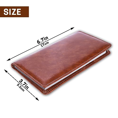 Image of Aurya Leather Checkbook Covers for Personal Checkbook, Checkbook Holder with Free Vinyl Divider, Checkbook Cover for Duplicate Checks for Men and Women