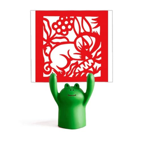Porte-mémo grenouille en papier de Chine cadeau motif lapin