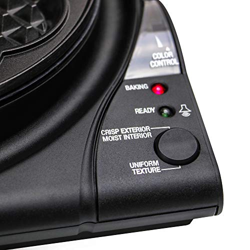 Chef’sChoice 840 WafflePro Taste / Texture Select Waffle Maker Traditional Five of Hearts Easy to Clean Nonstick Plates, 5-Slice, Silver