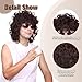 FantaLook Short Curly Brown Halloween Cosplay Wig for Men