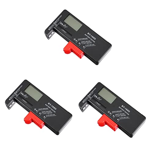 OSALADI 3piezas Probador De Baterías Digital Portátil Para Aa Aaa y Botón Verificador De Voltaje Indicador De Estado Sin Batería Necesaria Para Operación