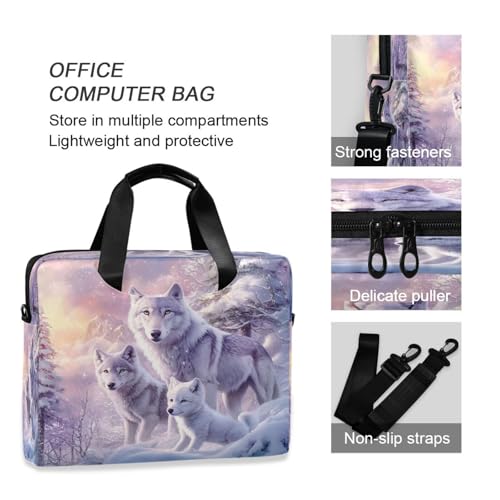 Bolso maletín para laptop ALAZA Wolf Family miniatura 5