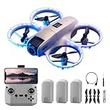 AXNEN Dron Mini con Cámara 4K, Drone Portátil con 3 Baterías, Evitación Inteligente de Obstáculos, Seguimiento de...