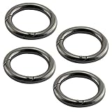 5/8 inch Spring O Ring Round Carabiner Snap Clip Hook Circle Keyring Buckle for Bags Purses Keychain