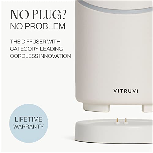Vitruvi Move Cordless Diffuser, Ultrasonic Essential Oil Wireless Diffuser For Aromatherapy, White (65Ml Capacity) #TOP3