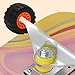 Padyrytu 4pcs PU Skateboard Wheels All Terrain Longboard Wheel Spare Parts (Set of 4 Contains Bearing Sleeve), Black & orange