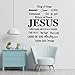 Nome di Gesù Dio Messia Parole Adesivi murali Camera da letto Soggiorno Gesù Signore Scritte religiose Adesivo Cucina Decorazione in vinile 42cmX49cm