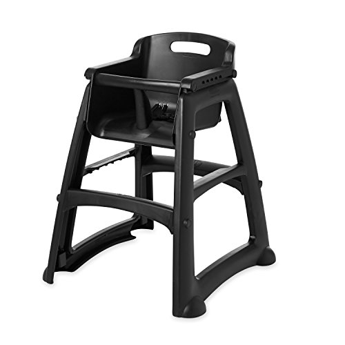 Rubbermaid Commercial Products Sturdy High-Chair For Child/Baby/Toddler, Pre-Assembled With Wheels, Black (Fg780508Bla) #TOP2