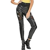 Design - Damen Gothic Punk Hose Frauen Vintage Lang Hosen Mädchen Retro pants leggings. Angenehmes tragegefühl, blickdicht, Einzigartiges Design Muster.