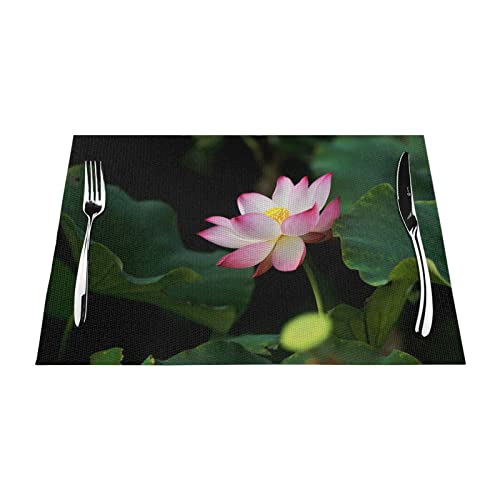 Set de table fleur de lotus x4 résistant à la chaleur pour salle à manger 30x45cm - 2