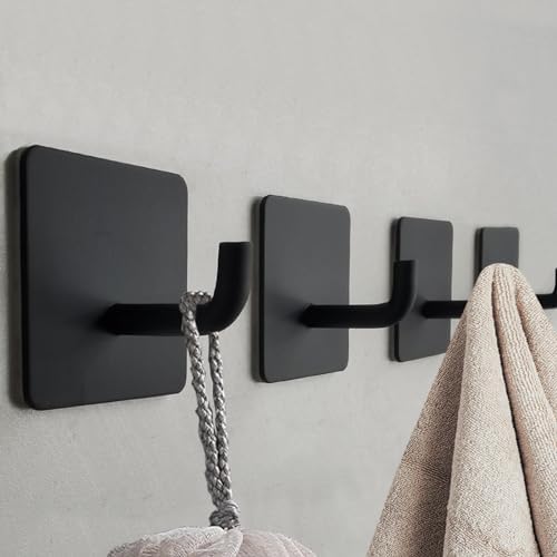 Amazon.com: Yukrilt Adhesive Hooks Heavy Duty Sticky Wall Hooks for ...