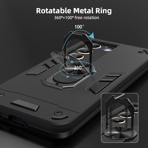 Image of NDCOM for Vivo Y200e 5G Back Cover | Vivo T3 5G Back Cover | Stylish and Protective Shockproof Ring Holder Case