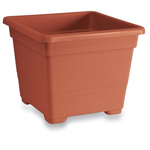Blim Square Flower Pot, Dark Brown, 27 x 27 x 21 cm