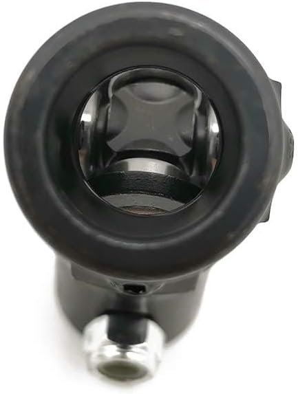 Ensun 3/4“ DD x 3/4” Round Black Single Steering Shaft Universal U Joint, Maximum Working Angle: 35° Degree, Total Length: 96mm (3-3/4")