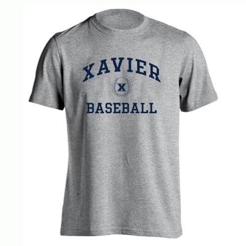 Xavier Musketeers Baseball T-Shirt – Officially Licensed Gameday Collection Xavier Baseball Diamond Fan Shirt – Athletic Heather – Size 3XL
