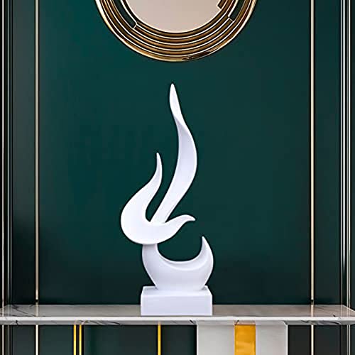 Statue moderne noire et blanche objet de décoration pour salon et bureau