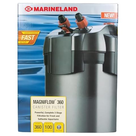 Marineland Magniflow Canister Filter For aquariums, Easy Maintenance,Black Cover