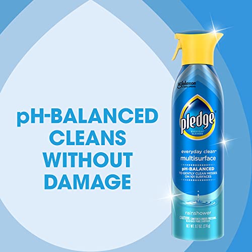 Pledge pH-Balanced Multisurface Spray, Gently Clean 101 Surfaces, Remove Dust and Messes, No Residue - Rainshower Scent, 9.7oz (Pack of 12) by Pledge - Image 3