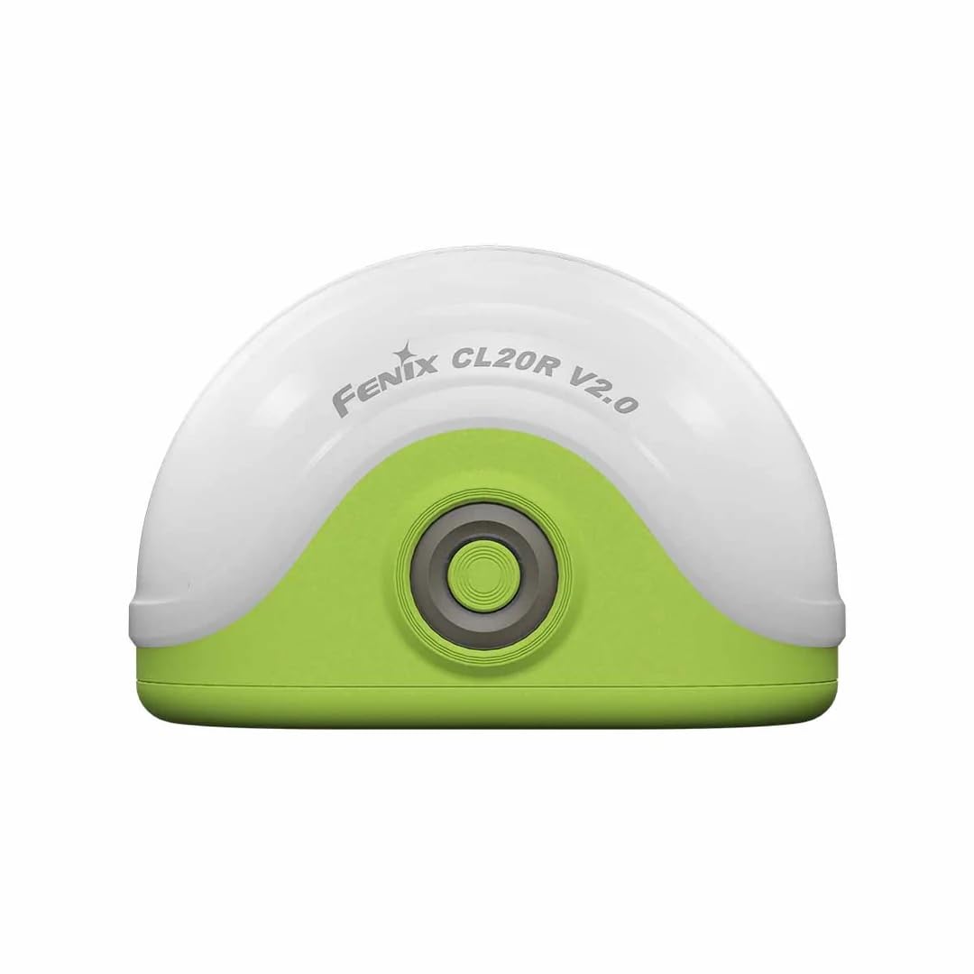 Fenix CL20R V2 Spring Green Camping Lantern | 300 Lumen | 12m Radius |320hrs Max | Multiple Colour Modes - Red, RGB Chase, RGB Flow |Magnetic and Hook mounts| IP65