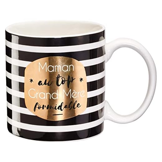 LA CARTERIE Mug cadeau à message Maman au top, Grand-Mère formidable