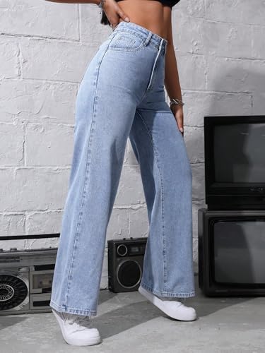 Image of Glossia Women Baggy Jeans || Women Jeans Pant || Baggy Jean's for Women's High Waist || Straight Jean's for Women's || Ladies Jean,s for Woman || Loose Jean,s for Woman Stylish (B0DSC97GJN)