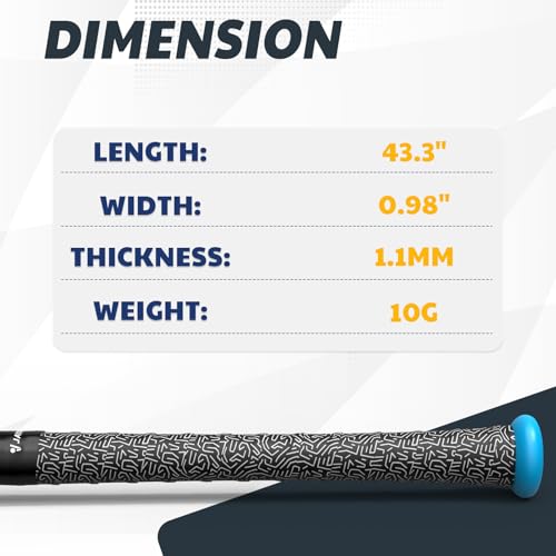 JAYA 2 Pack Embossed Bat Grip Tape 1.1mm – Non-Slip, Sweat-Absorbing & Breathable Handle Wrap Durable Cushion Feel & Pro-Level Control for Baseball ＆ Softball Bats - Thumbnail 4