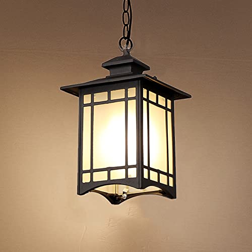 E27 Illuminazione esterna Impermeabile Plafoniera Europea Sospensione in alluminio a sospensione esterna Lampada a sospensione a tenuta stagna Lanterne Decorazione Villa Balcone Patio Corridoio