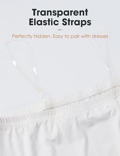 Subuteay Half Slips for Women Long Slip Under Dress Invisible Straps Underskirt for Dresses
