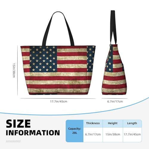 American Flag Large Capacity Foldable Tote Bag Women Beach Tote Bag Handbag Gym Bag Travel Shopping Bag4