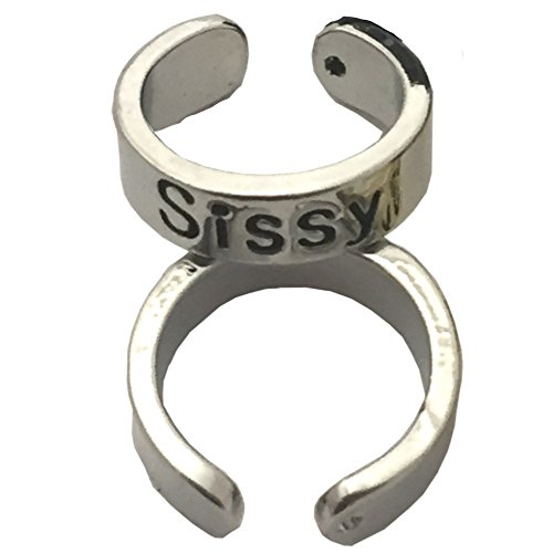 Alternative Intentions Silver Toe Ring Slut, Whore, BBC, Hotwife or Queen of Spades