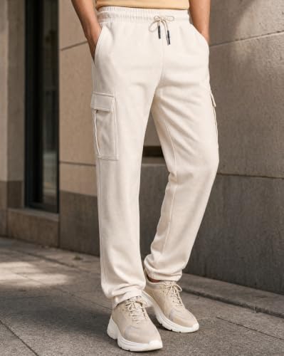 Image of Nobero Joggers for Men | Oversized Fit | Elasticated Waist with Drawcord | Soft & Breathable Fabric | Loose Track Pants | Casual & Streetwear