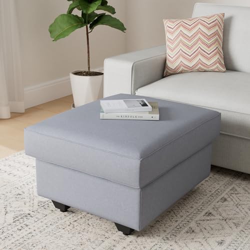 Image of Wakefit Napper Ottoman (Fabric, Omega Blue)